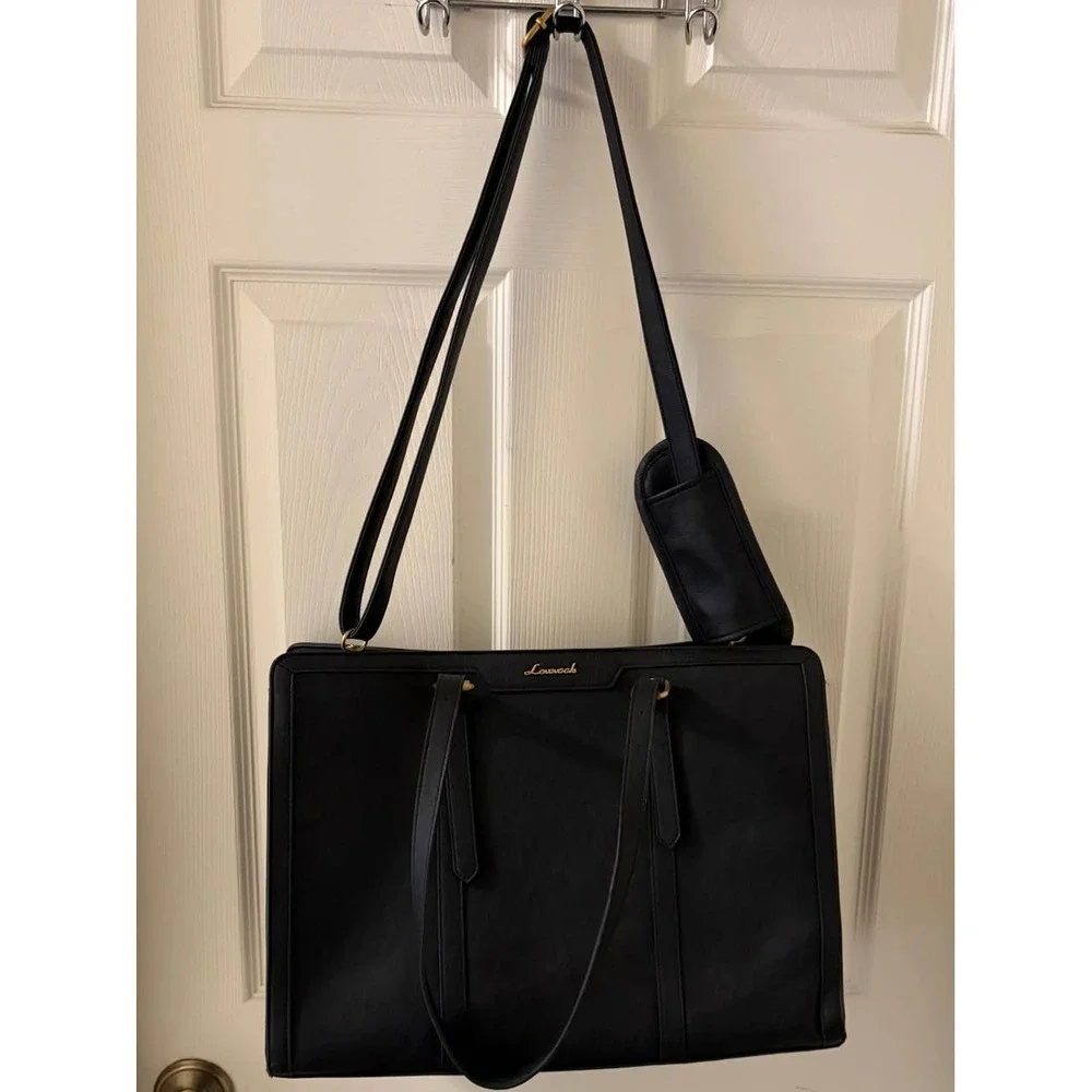 LOVEVOOK Black Laptop Tote Briefcase Work Bag Shoulder Bag 17